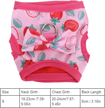 Small Pet Harness and Leash, Escape Proof Rabbit Vest with Soft Edges Dual Safety Buckles for Bunny Guinea Pig Ferret Chinchilla (S)
