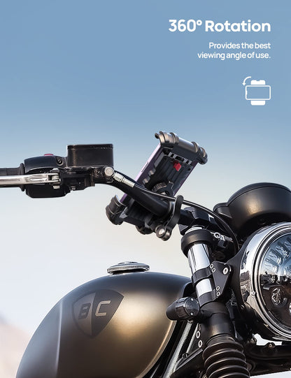 Lamicall Bike Phone Holder, Motorcycle Mount - Motorcycle Phone Holder, Handlebar Cell Phone Clamp, E-Bike Scooter Phone Clip for 4.7-6.8" Smartphones, iPhone 17 Air Pro Max, 16 15 Plus Mothers Day