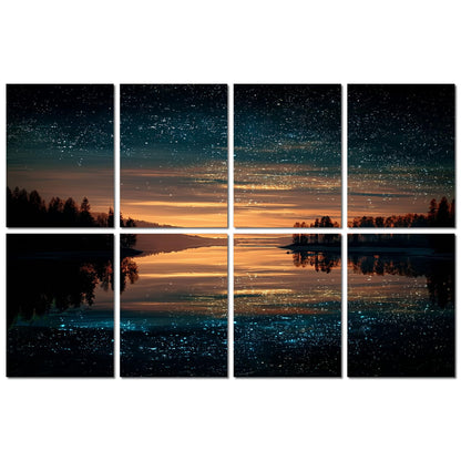 FurnoFlex Art Acoustic Panels Tiles Decorative Room Sound Proof Foam Absorbing Panels Noise Dampening Canceling Reducing Blocker for Walls(Starry Lake)