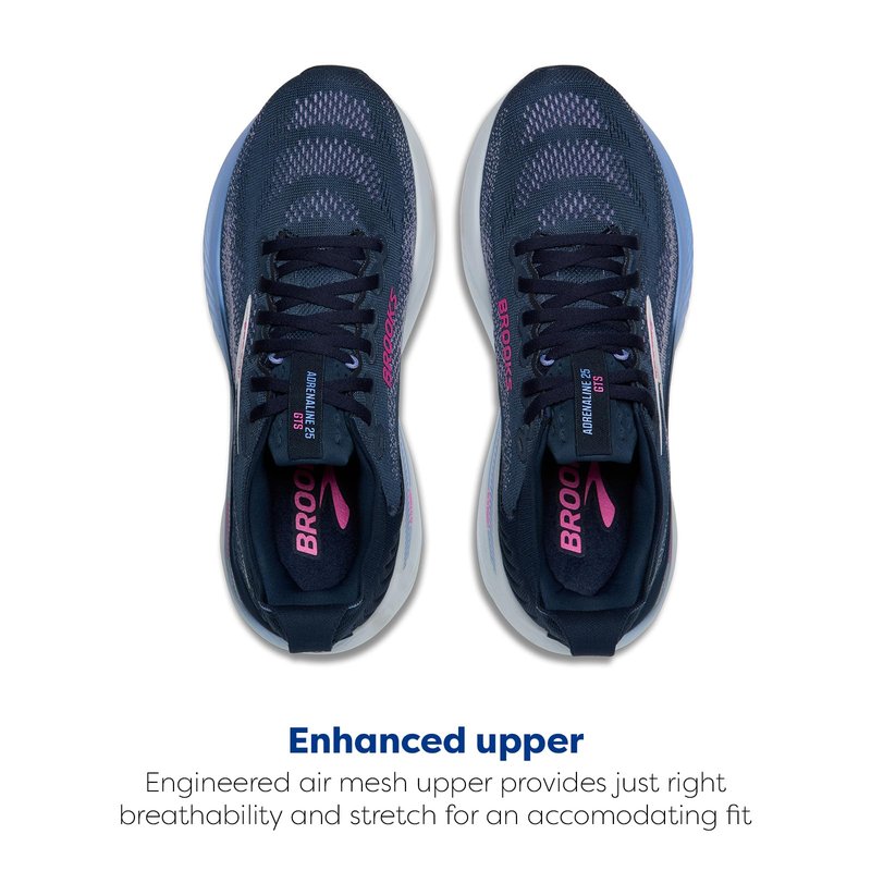 Brooks Women’s Adrenaline GTS 25 Supportive Running & Walking Shoe - Spellbound/Blazing Bell/Pink - 9 Medium
