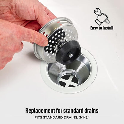 HIGHCRAFT 9843-2 Stainless Steel Kitchen Sink Strainer Basket Replacement