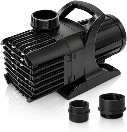 HALF OFF PONDS Submersible Water Pump, 6,100 GPH Pond Pump with 33FT Power Cord and 24FT Max Head, 354W Ultra Quiet Energy Efficient Pump for Koi Pond, Fountain, Waterfall, Water Garden, Skimmer