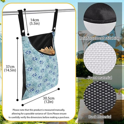 Clothes Pin Hanging Bag with Big Opening Storage Clothes Pins & Mini Clothespins