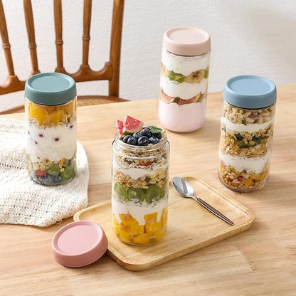 NETANY 6-pack 24oz Glass jars
