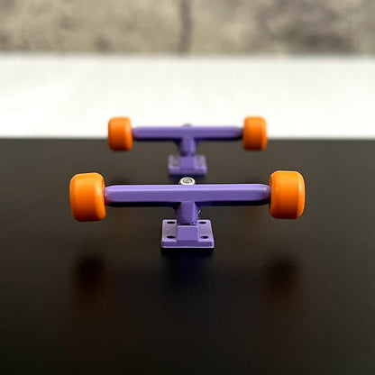 Noahwood Rose Wood Fingerboard Complete (9.0 Short Nose Short Tail Handmade Deck) + (34mm Lavender Six Truck + Orange Soul Wheel)