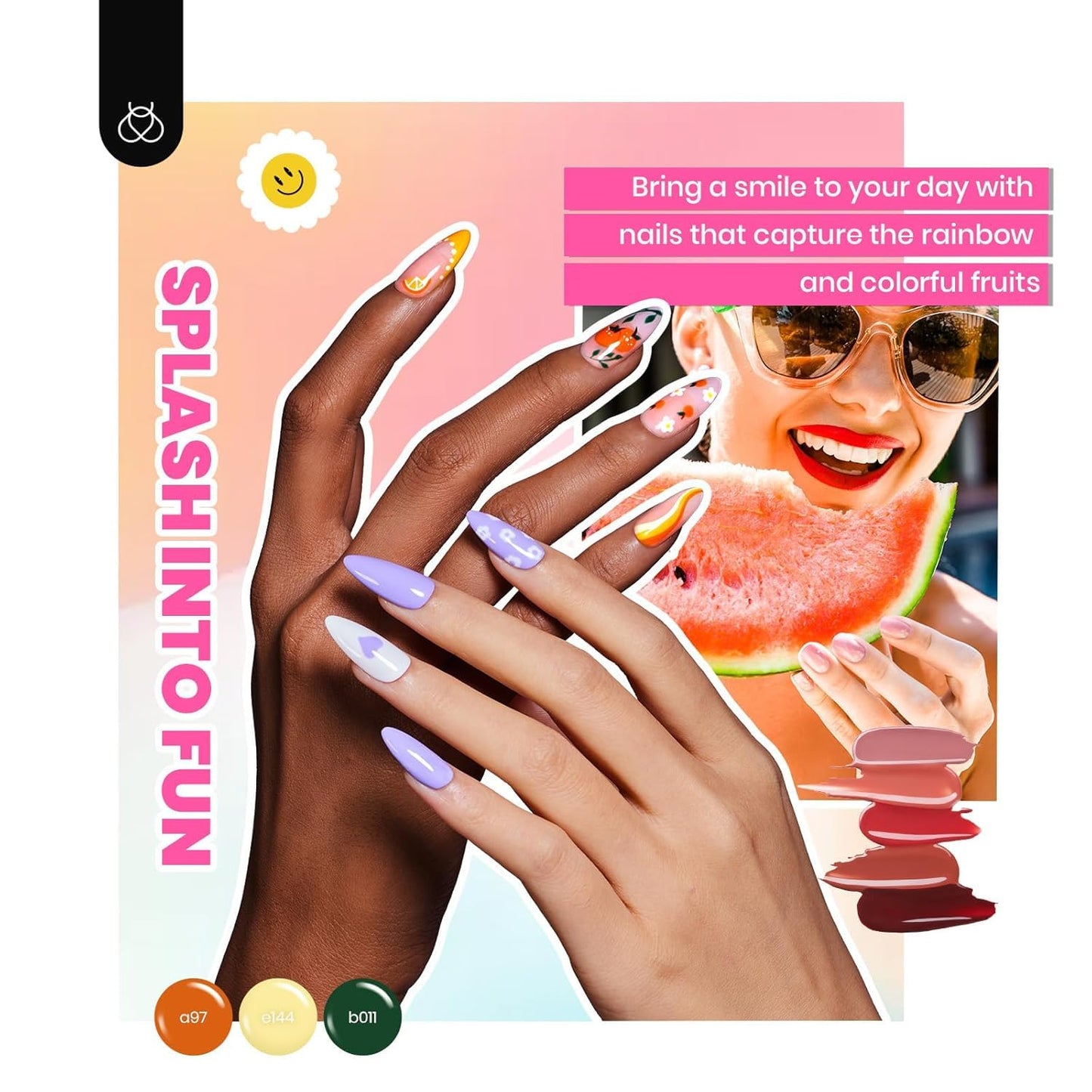 Beetles Gel Nail Polish Kit with U V Light - 80Pcs Fall Nail Fest Color Enchantment 55 Colors Gel Polish Starter Kit with Base Top Coat DIY Nails Stickers Manicure Tools Gift for Women Teens Girls