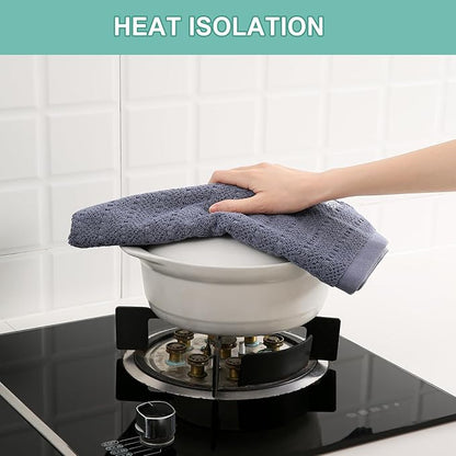 SALAS Kitchen Dish Towels, Bulk Cotton Kitchen Hand Towels, 390 GMS Plaid Dish