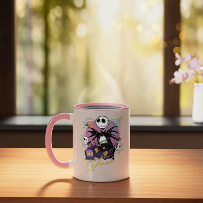 Disney The Nightmare Before Christmas Matching Her Jack Ceramic Mug, Pink/White