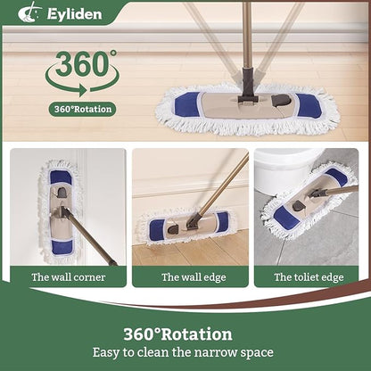 Eyliden Dust Mop with Reusable Washable Pads
