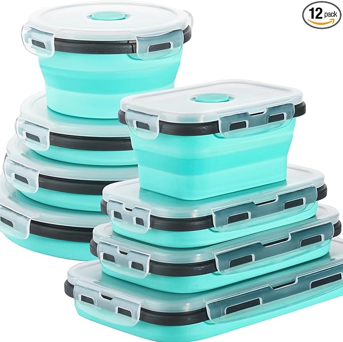 Sudaya 12 Pack Collapsible Food Storage Containers