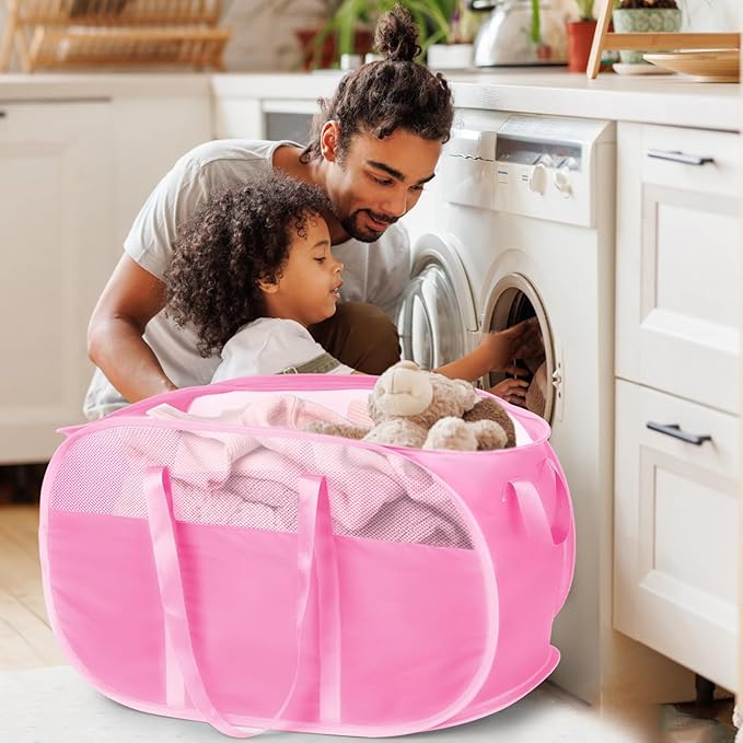 Collapsible Laundry Baskets, Tear Proof Pop Up Laundry Hamper
