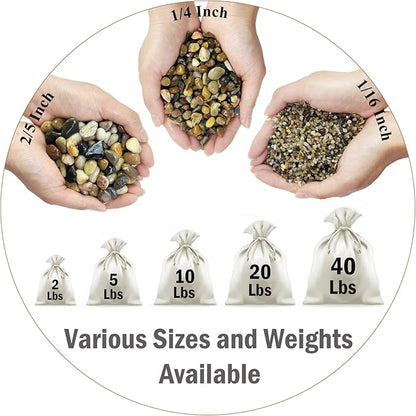 FANTIAN 5 lbs Fish Tank Sand, 1/16 inch Mini Aquarium Gravel, Decorative Pea Gravel Stones for Air Plants, Vase Fillers, Landscaping and Succulent Soil Cover