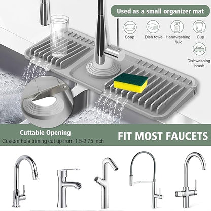 14.6-Inch Kitchen Sink Splash Guard Mat | 7° Slope
