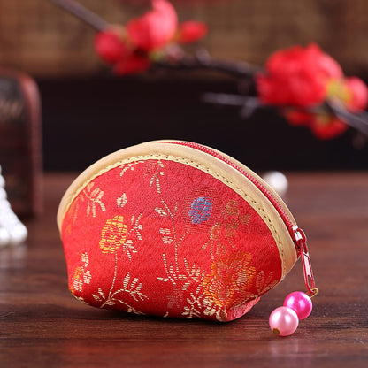 MIAO JIN 20Pcs Silk Coin Purse Zipper Purse Embroidery Sugar Jewelry Bag Lipstick Container Coin Wallet Gift Bag