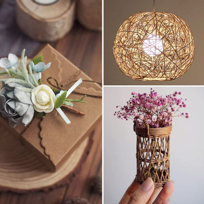 Brown Floral Wire, 656 Feet 2mm Paper Covered Bind Wire for Floral Bouquets, Flower Crowns, Wreath Making, Christmas Ornaments, Wedding Decorating, Crafts