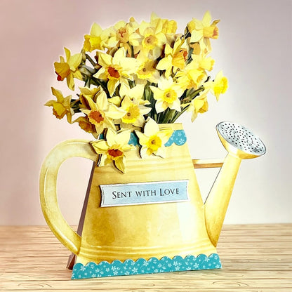 Katy Sue Watering Can Blossoms & Blooms Card Making Kit. 8 Shaped Cards, 3 Sheets of Floral Die Cut Decoupage, 8 Envelopes, Adhesive Foam Pads, & Instructions. For Card Making Supplies & Card Crafting