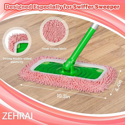 6Pcs Reusable Microfiber Mop Pads Compatible
