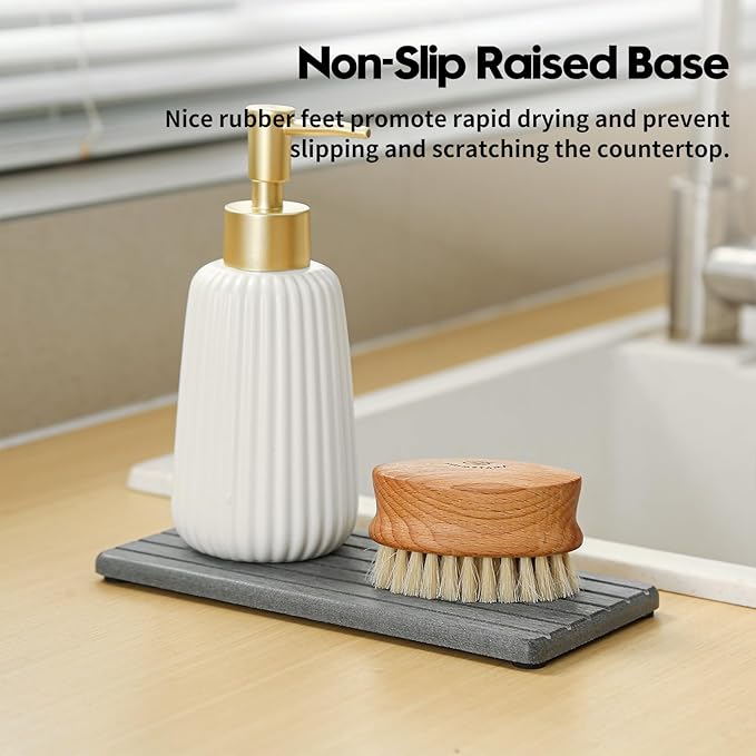 3 Pack Diatomite Stone Sink Tray, Water Absorbing Mat