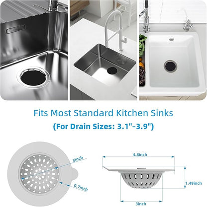 4 Pack Silicone Kitchen Sink Drain Catcher