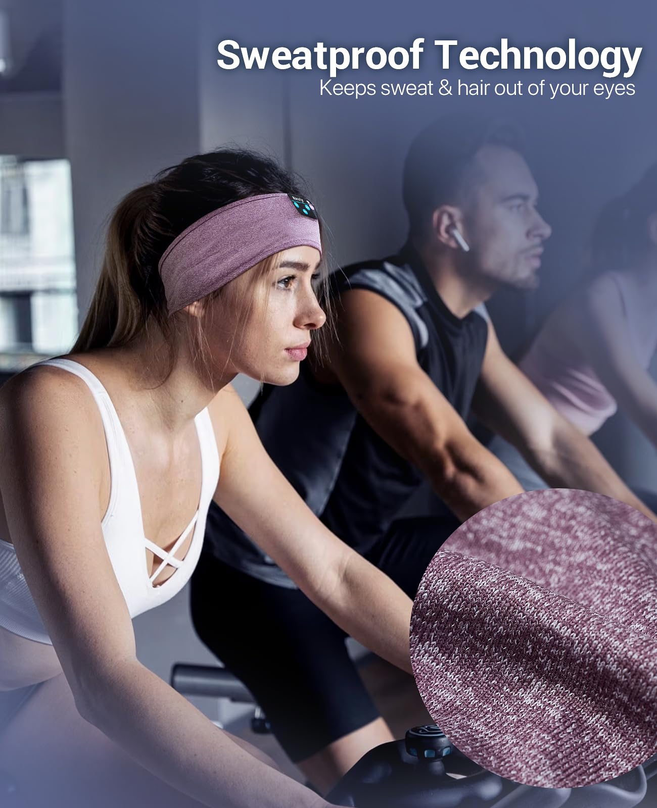 Navly Sleep Headphones, Bluetooth Headband, Ultra Long Playtime, HD Hi-Fi Speakers, Perfect for Sleep, Workout, Yoga, Travel, Meditation