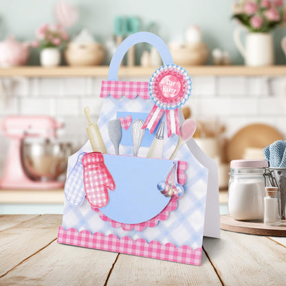 Katy Sue Handy Hobby Aprons Card Making Kit. Contains 8 Shaped Cards, 2 Sheets Die Cut Decoupage, Sticky Foam Pads, Instructions & 8 Envelopes. Apron-Themed Card Making Kits for Adults