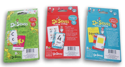 Retail Dr. Seuss Educational Flash Card Bundle - ABCs & Words, Numbers, and Colors & Shapes - 98 Cards Total