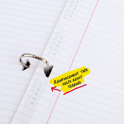 Five Star Loose Leaf Paper + Study App, College Ruled Filler Notebook Paper, Reinforced, Fights Ink Bleed, 8-1/2" x 11", 80 Sheets (170102)