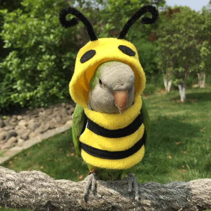 Bird Bee Shape Cosplay Photo Prop for Parrots Lovebird Budgie Parakeet Cockatiel Sun Conure, Small Animals Apparel (X-Large)