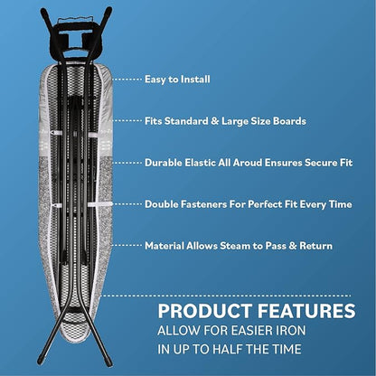 Bartnelli Ironing Board Cover and Pad, Made in Europe