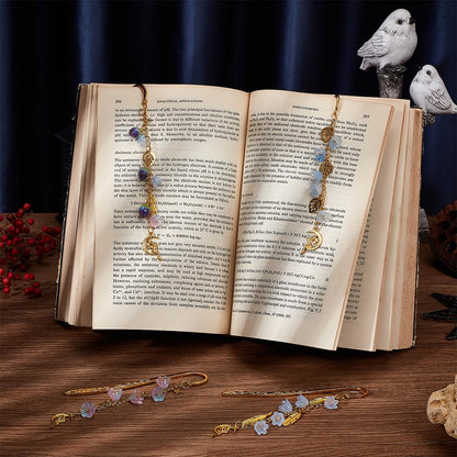 FREEBLOSS 4 Set DIY Metal Bookmark Kit Bookmark DIY Kit Vintage Bookmarks Fairy Bookmark Handmade Bookmarks Set with Instructions Metal Bookmarks for Women for Book Lovers