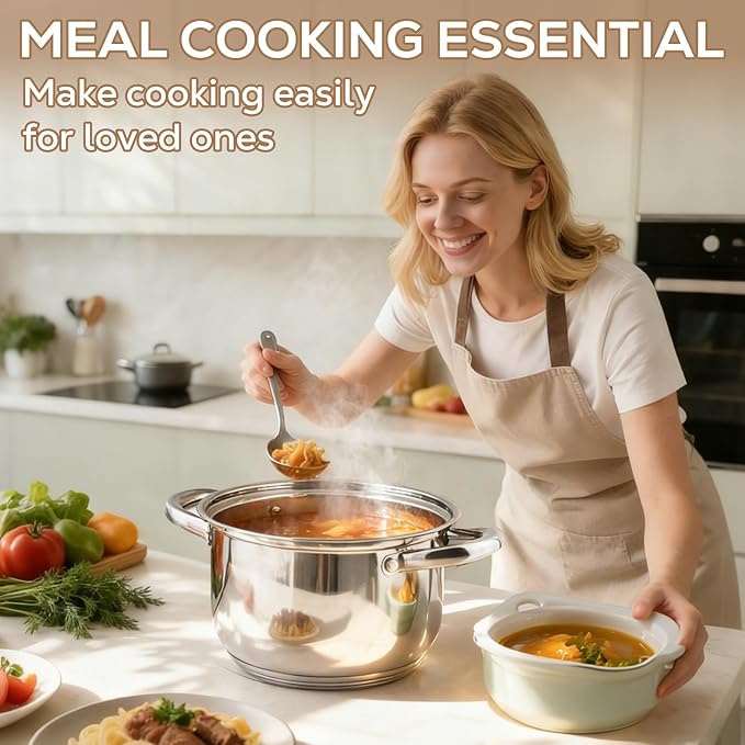Stainless Steel Cookware Set Pots and Pans- 15 Pieces Nonstick Pot and Pan Set Includes 1 Frying Pans, 5 Pots, 6 Lids and 3 Utensils, with Stay Cooling Handle, Induction & Oven Safe