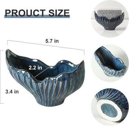 Sponge Holder for Kitchen Sink, Ceramic Sponge Holder
