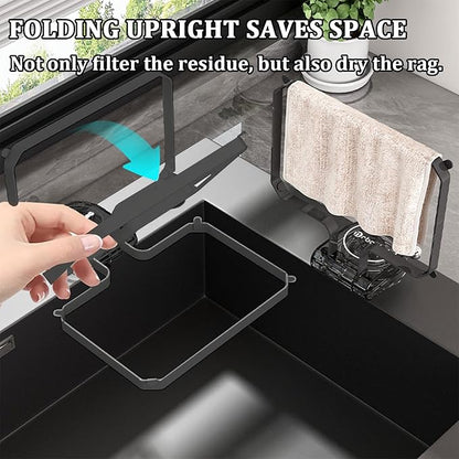 Kitchen Sink Strainer with Filter Mesh Bag, Food Waste Filter Basket, Suction
