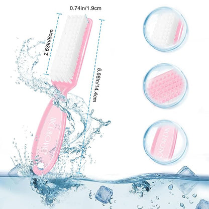 NICEMOVIC 20 Pcs Nail Brush for Cleaning Fingernails, Handle Grip Nail Scrubber