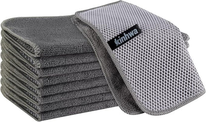 KinHwa Kitchen Washcloths for Dishes Absorbent Microfiber Dish Cloths Quick Dry