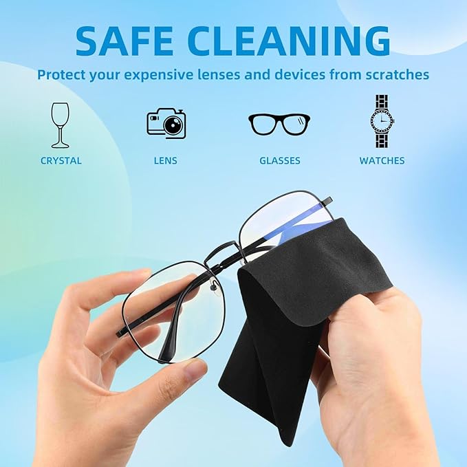 15 Pcs Glasses Cleaning Cloth Cleaner Wipes