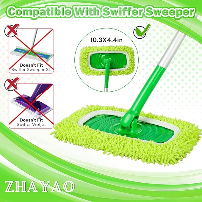Reusable 100% Chenille Mop Pads Compatible