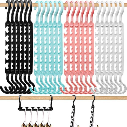 24-Pack-Closet-Organizers-and-Storage, Closet-Organizer-Hangers 5 Holes