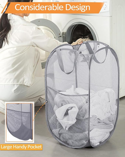 Durable Collapsible Laundry Baskets, Foldable Laundry Hamper