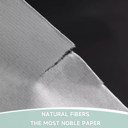 VEOOK 100 Sheets Letter Size 8.5" x 11" Mulberry Paper, Natural Fiber Rice Paper, Decoupage Decorative Tissue Paper for Writing Painting DIY Crafts Calligraphy Gift Wrap(MP-02)