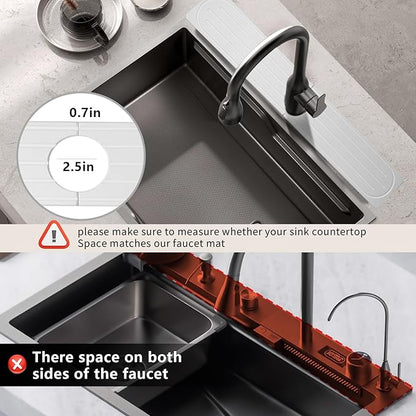 Stone Faucet Mat for Kitchen Sink, Diatomite Fast Drying Absorb Moisture Tray