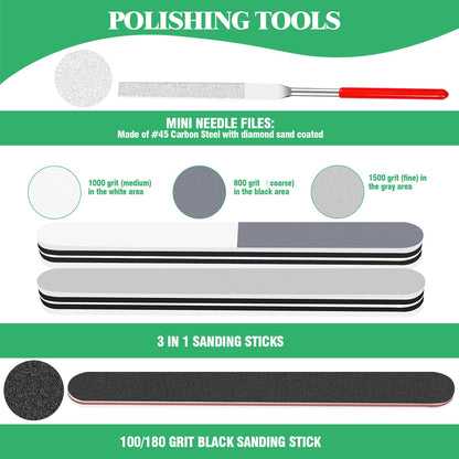 Yauhar 17Pcs Hobby Model Basic Tool Kit Contains Flush Pliers, Mini File, Crafting Knife with Replacement Blades, Tweezers, Professional Modeling Building Fixing Set for Gundam