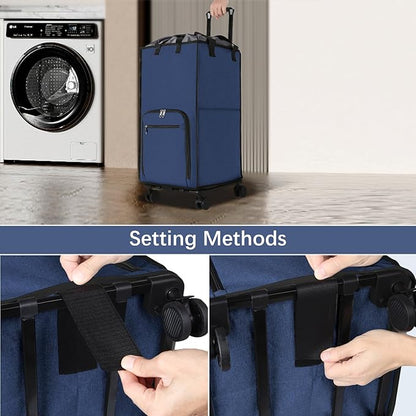 Bukere Extra Large Rolling Laundry Basket