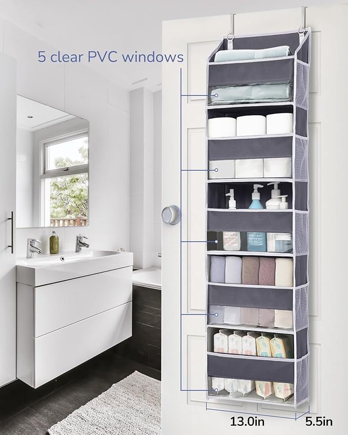 ULG 1 Pack Compact Size Over Door Organizer Slim Door Storage