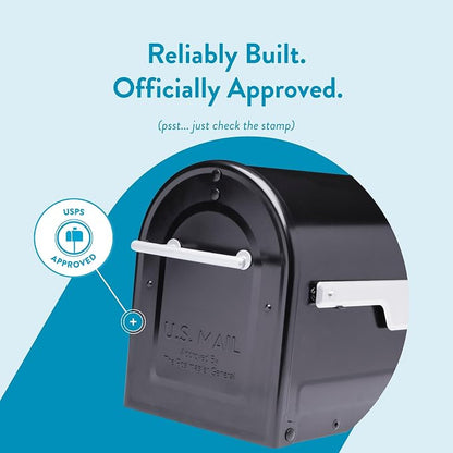 Architectural Mailboxes 7900-7B-SR-10 Boulder Postmount Mailbox, Large, Black
