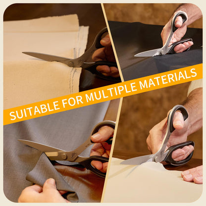 Fabric Scissors Tailor Sewing Shears Heady Duty Multi-Purpose Integral Molding Scissors for Fabric Cutting Leather Dressmaking Comfort Grip Professional Sharp Cloth Scissor (10inch)