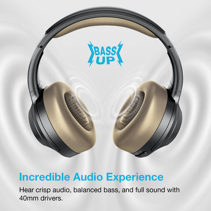Upgrade Pro‑level Hybrid Active Noise Cancelling Headphones with HD Sound, Wireless Bluetooth Headphones Over The Ear Unequaled Comfort, Vivid Deep Bass, for Home Office Travel Birthday Gift Pcs
