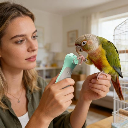 Quiet Animals Toenail Shaver - Bird Electric Nail Trimmer, Electric Bird Nail Grinder | Beak Shaping Device, Avian Claw Care Tool, Low Noise Grooming Accessory for Budgerigar, Parakeets, Conure,
