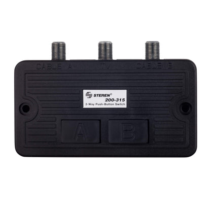 STEREN Network Switch - Coax Splitter 2 Way - Antenna Splitter - Manual Transfer Switch - Coax Cable Splitter 2 Way - Coaxial Cable Adapter for TV - 2 Way Coax AB Switch for TV - 1 Pack 200-315