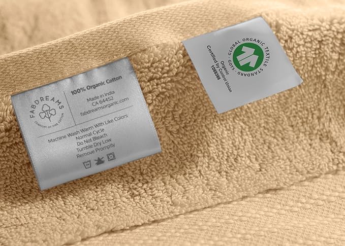 Fabdreams 100% Organic Cotton Bath Sheet Set of 2 700 GSM Oversized Towels